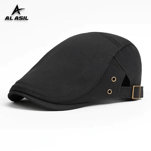 CP1031 Classic Black Flat Cap – Stylish and Versatile