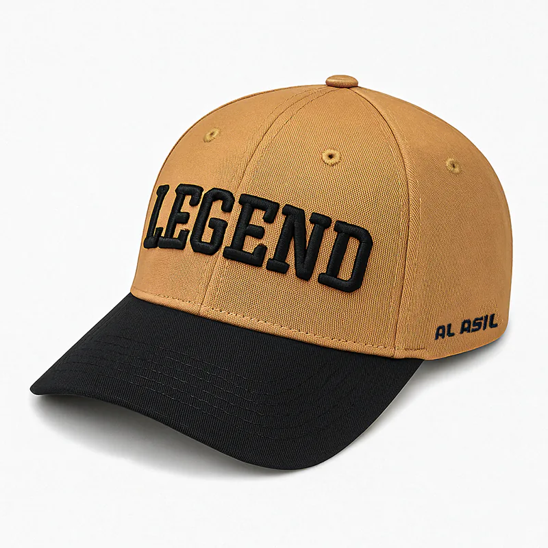 CP1192 Brown & Black Cap with LEGEND Ambrotary text