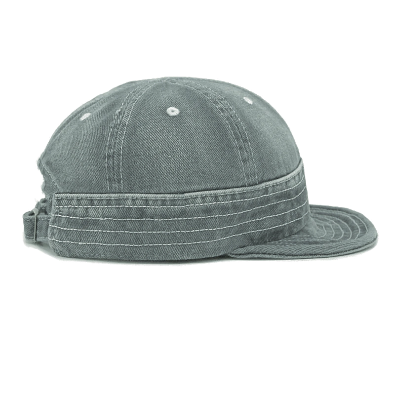 CP1250 Unisex Slate Green Denim Wash Cotton Casual Cap - Image 3