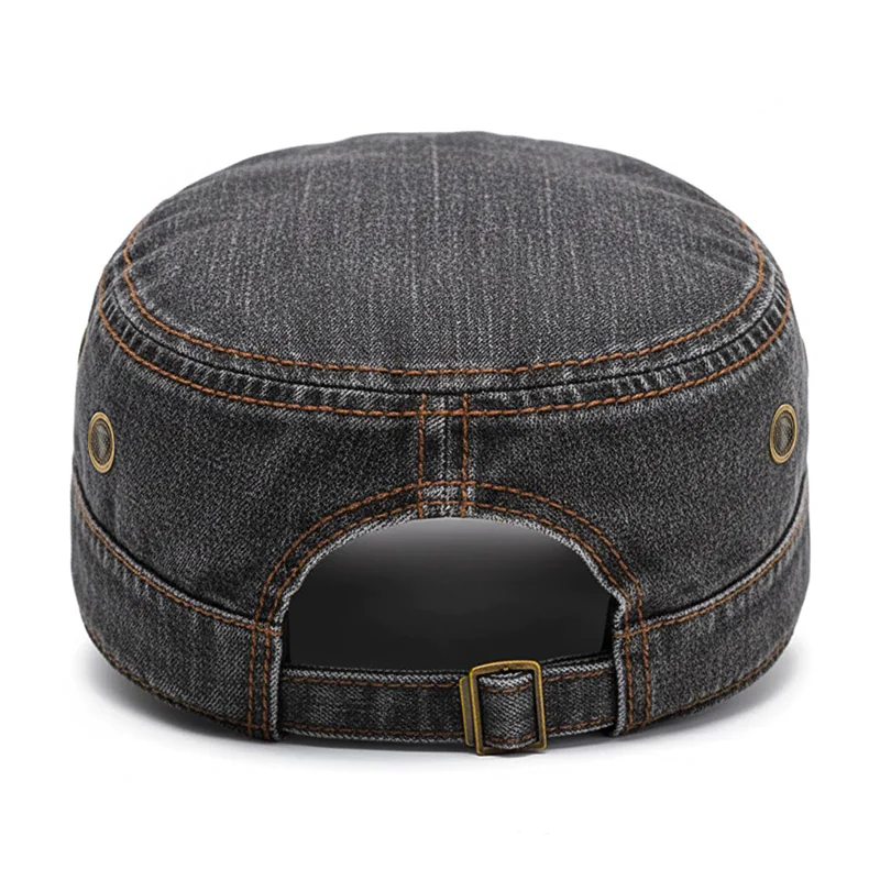 CP1268 Vintage Denim Military Style Cap – Classic & Premium - Image 3