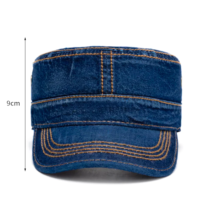 CP1270 Deep Blue Denim Military Style Cap – Classic & Premium - Image 2