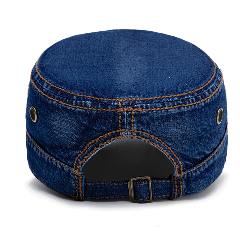 CP1270 Deep Blue Denim Military Style Cap – Classic & Premium - Image 7