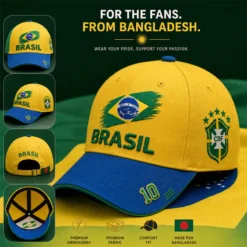 CP1325 Brasil Football Fan Premium Embroidery Cap