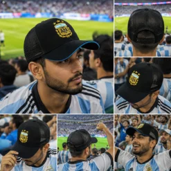 Alternative view of CP1337 Argentina Football Fan Premium Cap