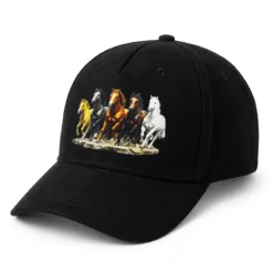CP1352 Premium Horses Print Cotton Baseball Cap