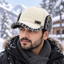 Alternative view of CP1360 Unisex Winter Trapper Baseball Cap with Warm Ear Flap Hat