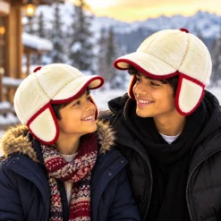 Alternative view of CP1364 Premium Winter Fur Ear Flap Cap For Kids & Teens