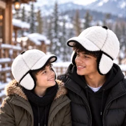 Alternative view of CP1365 Premium Winter Fur Ear Flap Cap For Kids & Teens